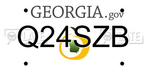 Q24SZB Georgia License Plate
