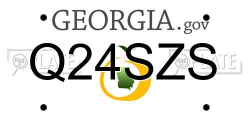 Q24SZS Georgia License Plate
