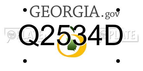 Q2534D Georgia License Plate