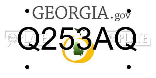 Q253AQ Georgia License Plate