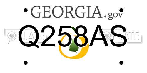Q258AS Georgia License Plate