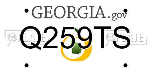 Q259TS Georgia License Plate