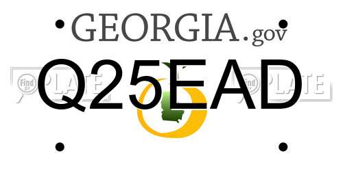 Q25EAD Georgia License Plate