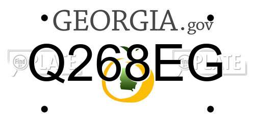 Q268EG Georgia License Plate