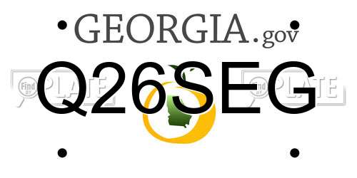 Q26SEG Georgia License Plate
