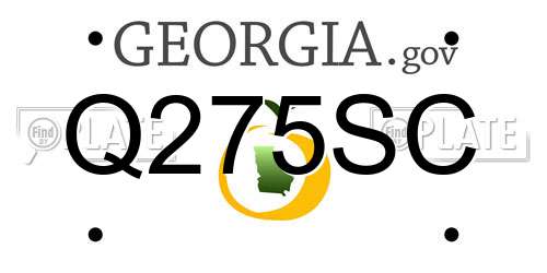 Q275SC Georgia License Plate