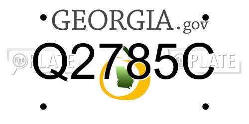 Q2785C Georgia License Plate