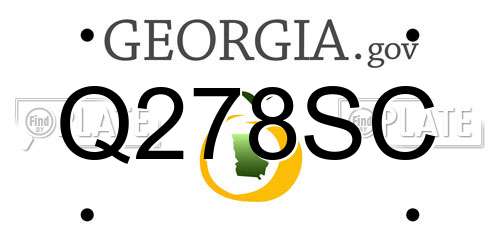 Q278SC Georgia License Plate