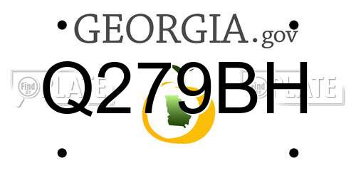 Q279BH Georgia License Plate