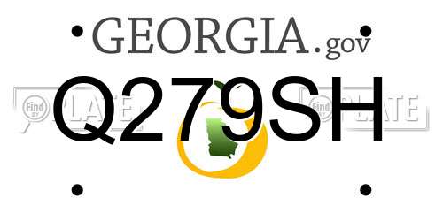 Q279SH Georgia License Plate
