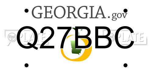 Q27BBC Georgia License Plate