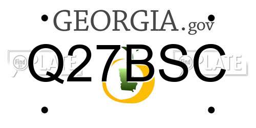 Q27BSC Georgia License Plate