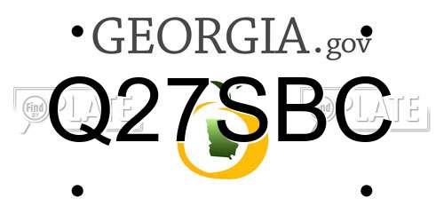 Q27SBC Georgia License Plate