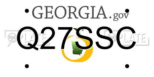 Q27SSC Georgia License Plate