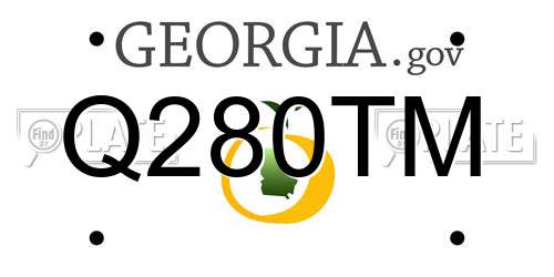 Q280TM Georgia License Plate