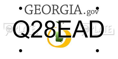 Q28EAD Georgia License Plate