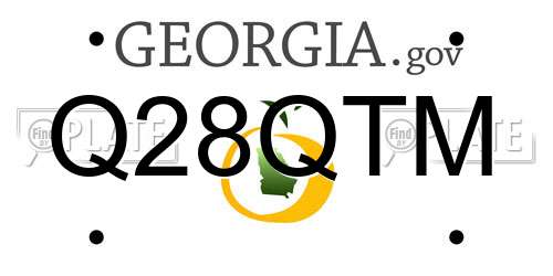 Q28QTM Georgia License Plate