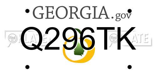 Q296TK Georgia License Plate