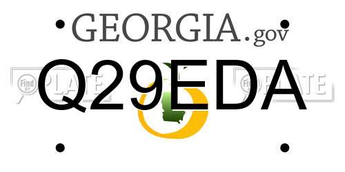 Q29EDA Georgia License Plate