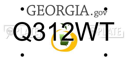 Q312WT Georgia License Plate