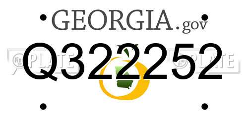 Q322252 Georgia License Plate