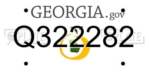 Q322282 Georgia License Plate