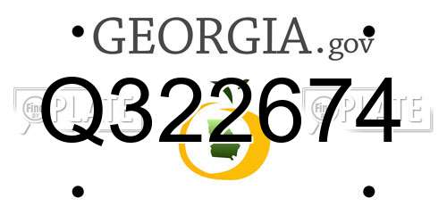 Q322674 Georgia License Plate
