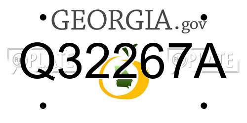 Q32267A Georgia License Plate