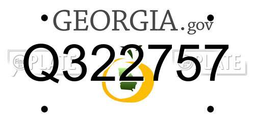 Q322757 Georgia License Plate