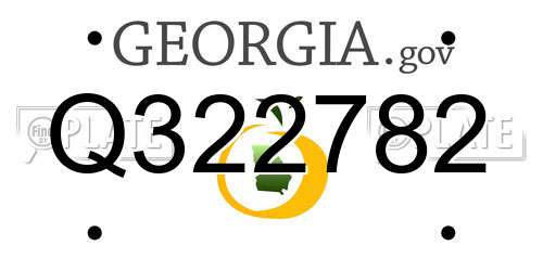 Q322782 Georgia License Plate