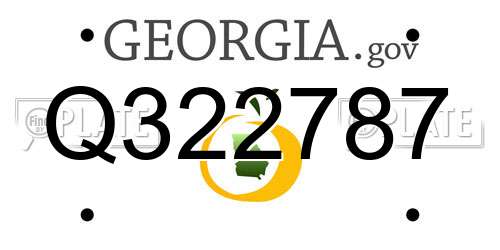 Q322787 Georgia License Plate