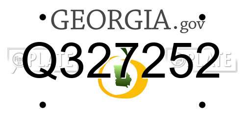 Q327252 Georgia License Plate