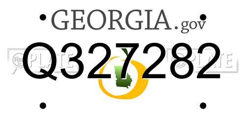 Q327282 Georgia License Plate