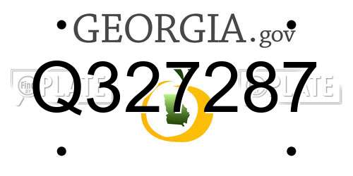 Q327287 Georgia License Plate