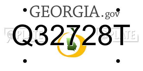 Q32728T Georgia License Plate