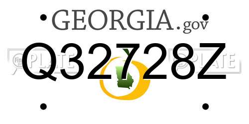 Q32728Z Georgia License Plate