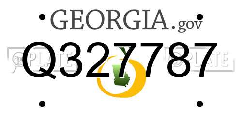 Q327787 Georgia License Plate