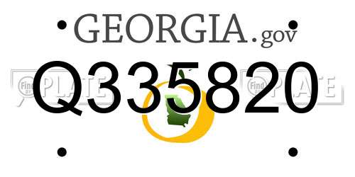 Q335820 Georgia License Plate