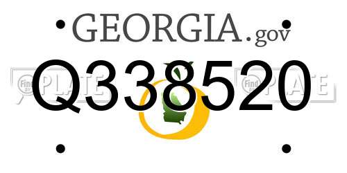 Q338520 Georgia License Plate