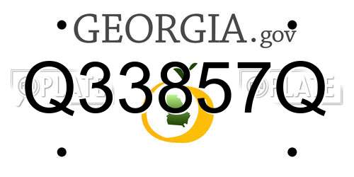 Q33857Q Georgia License Plate