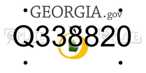 Q338820 Georgia License Plate