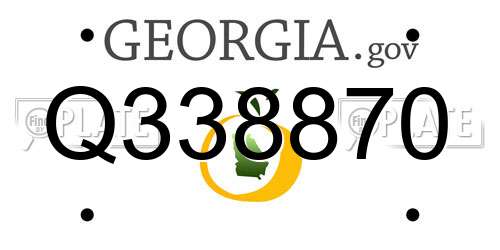 Q338870 Georgia License Plate