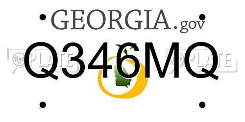 Q346MQ Georgia License Plate