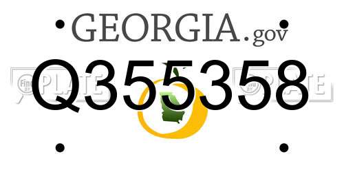 Q355358 Georgia License Plate