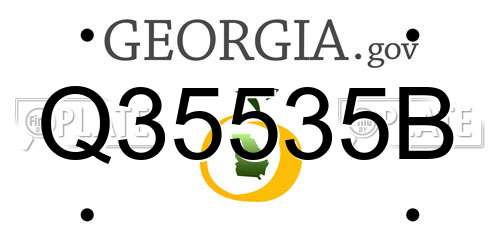 Q35535B Georgia License Plate