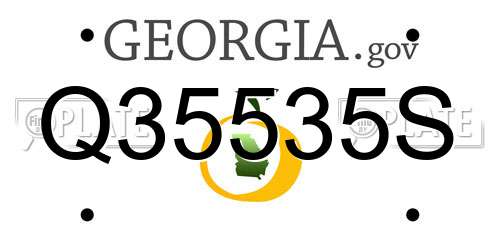 Q35535S Georgia License Plate