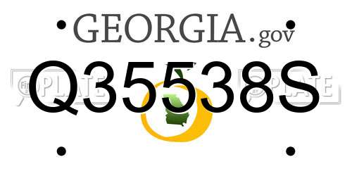 Q35538S Georgia License Plate