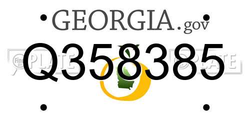 Q358385 Georgia License Plate