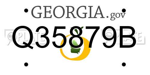 Q35879B Georgia License Plate