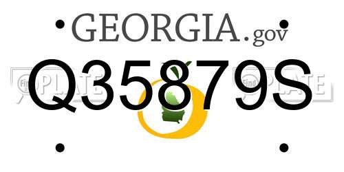 Q35879S Georgia License Plate